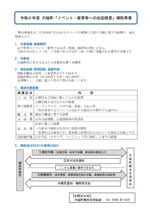 令和６年度 大槌町「イベント・催事等への出店経費」補助事業のご案内